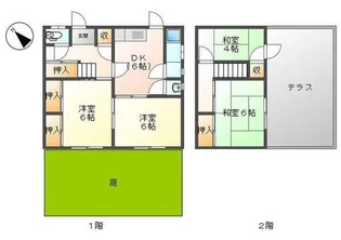 草戸町貸家【1号室】の間取り