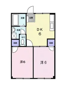 ホワイトピア難波【2階】の間取り