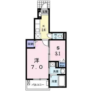 ノースカントリーS【1階】の間取り