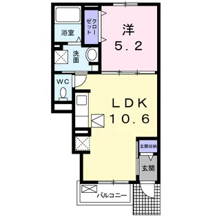 ロックフィールドⅣ【1階】の間取り