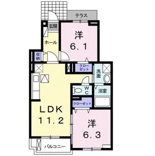 フリーディア【1階】の間取り