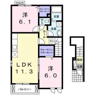 ベルソレイユ【2階】の間取り
