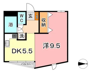 Rコート【2階】の間取り