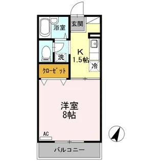 コーポラスグリーンA【2階】の間取り