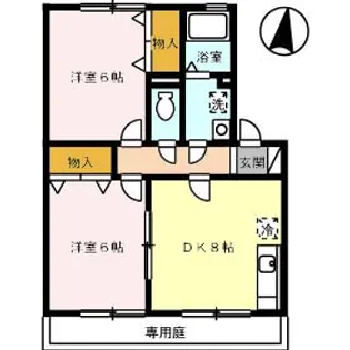 セジュール新市 B棟【2階】の間取り