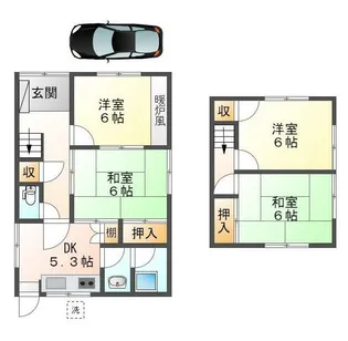 香川県高松市木太町【一戸建】の間取り