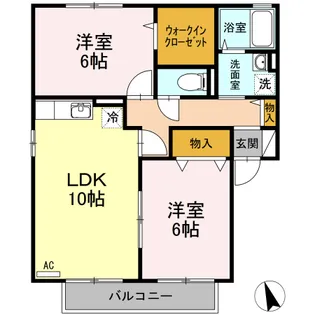 ロイヤルガーデンミルフィー A棟【2階】の間取り