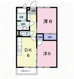 サンスクエア−C【2階】の間取り