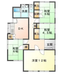 香川県高松市元山町【一戸建】の間取り