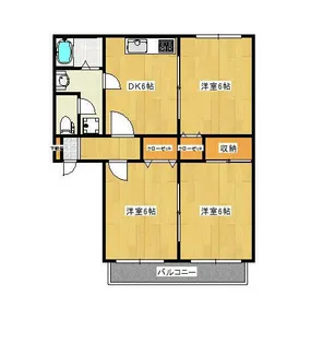 セジュール高崎C棟【203号室】の間取り
