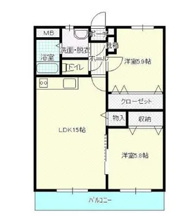 ループサイド【302号室】の間取り