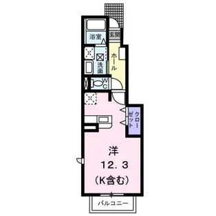 ヌォーヴォ ヴェント【1階】の間取り