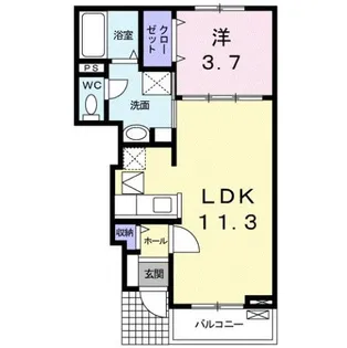 アミックスⅡC【1階】の間取り