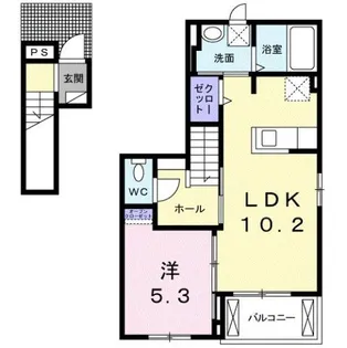 花梨Ⅱ【2階】の間取り