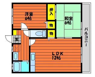 ジュピア中島B【101号室】の間取り