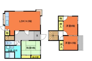 岡山県倉敷市連島町鶴新田【一戸建】の間取り
