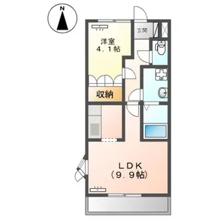 マーヴェラスパレス3【2階】の間取り