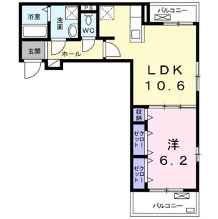 グランディオーズTOKI Ⅲ【2階】の間取り
