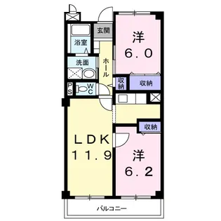 アヴェニ−ル【2階】の間取り