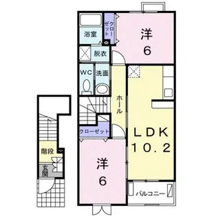 サン マーベラス B【2階】の間取り