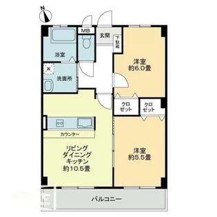 フィネス佐古【1階】の間取り