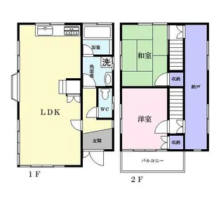 香川県丸亀市土器町東1丁目【一戸建】の間取り