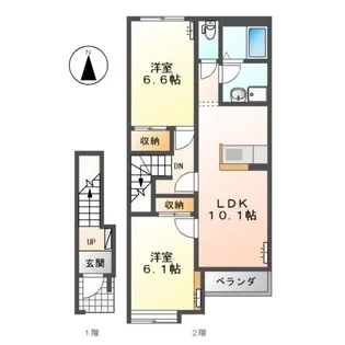 ソレアード・ハイムA【2階】の間取り