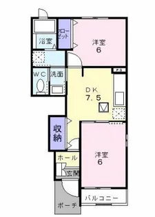 メゾン・アルカンシエルA【1階】の間取り