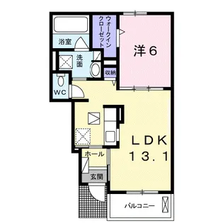 メゾンリヴィエールH【1階】の間取り
