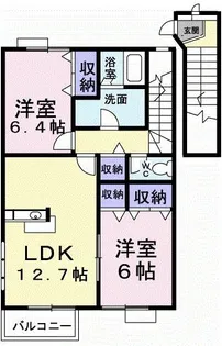 イデアル・ヒラオA【2階】の間取り