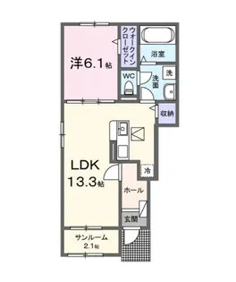 今津町アパート【1階】の間取り