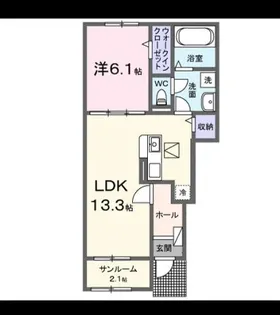 今津町アパート【1階】の間取り