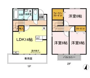 プリムローズ ベル C棟の間取り