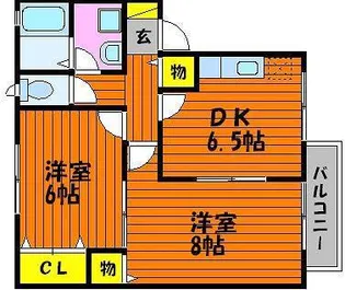 アブニール若宮【2階】の間取り