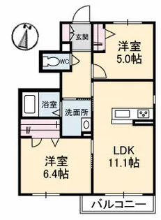 シャーメゾン白金【101号室】の間取り
