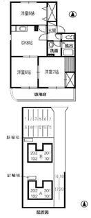 ハーモニーハイツ A【102号室】の間取り