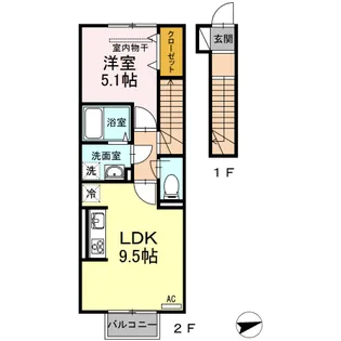 エントピア【202号室】の間取り