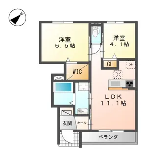 アンジューク【1階】の間取り