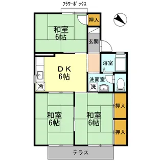 ガーデンハウス A棟【1階】の間取り