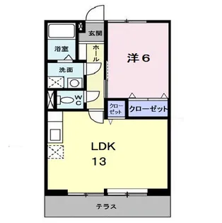 1LDKの間取り画像