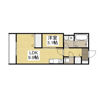 THE APARTMENT福山駅前【2階】の間取り