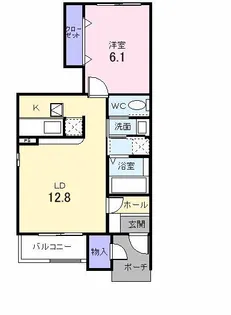 リバーサイド本山G【1階】の間取り