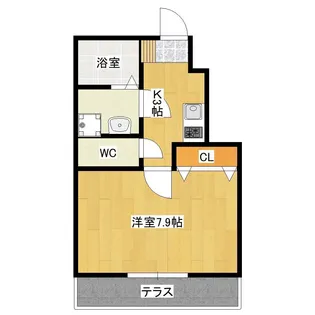 Cocorize A【101号室】の間取り