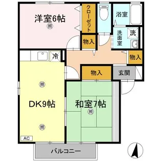 ダイワレイク C棟【2階】の間取り