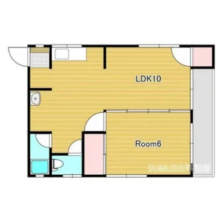 谷口荘【4F号室】の間取り