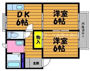 メゾン松尾C【202号室】の間取り