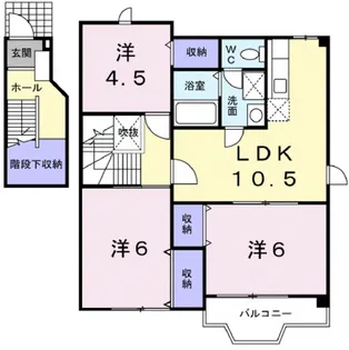 エスポワール B【2階】の間取り