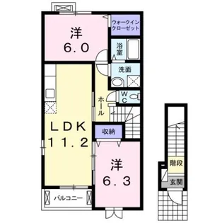 ラシュレ【2階】の間取り