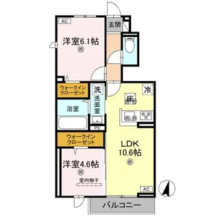 フォーゲルセレーノ A棟【1階】の間取り