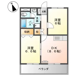 イターナル壱番館【1階】の間取り